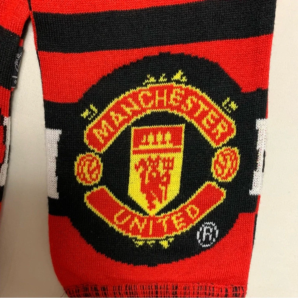 Manchester United Scarf Black Large Soccer Fútbol England Winter Warm Snow Men’s